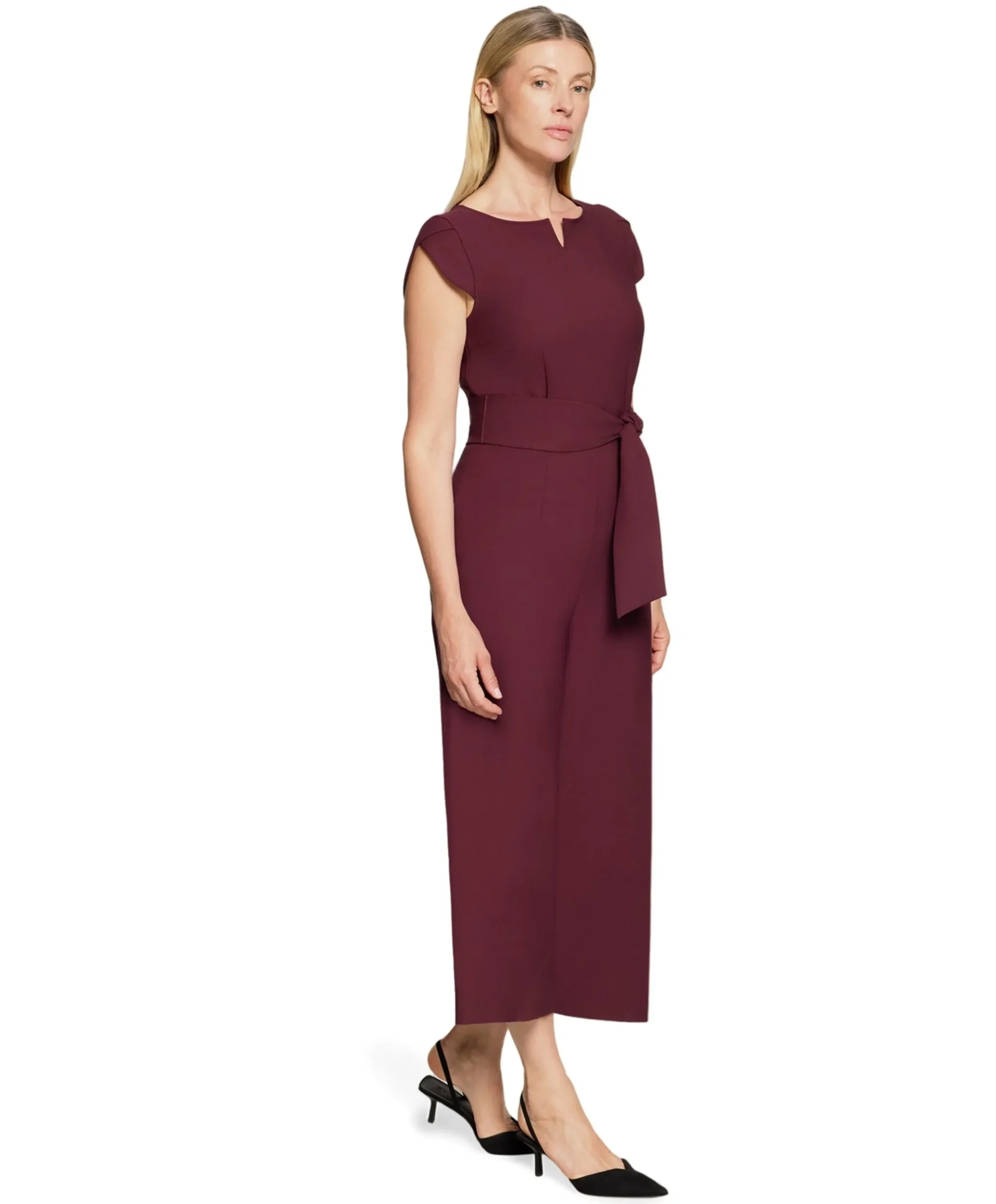 dames jumpsuit bordeaux