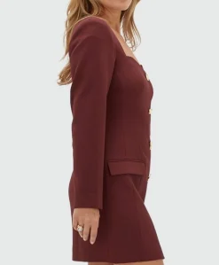 Dames jurk bordeaux