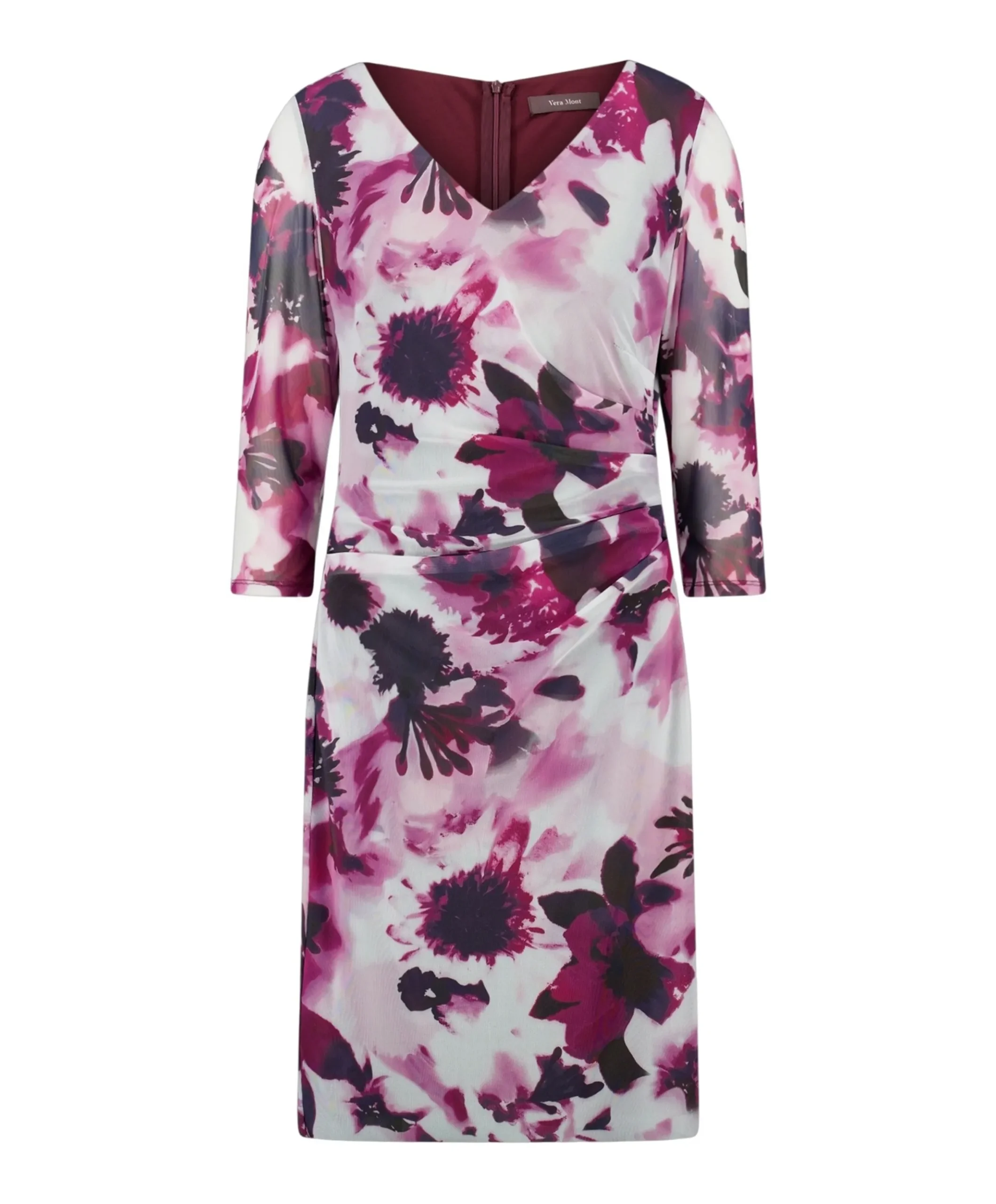 Dames jurk bordeaux