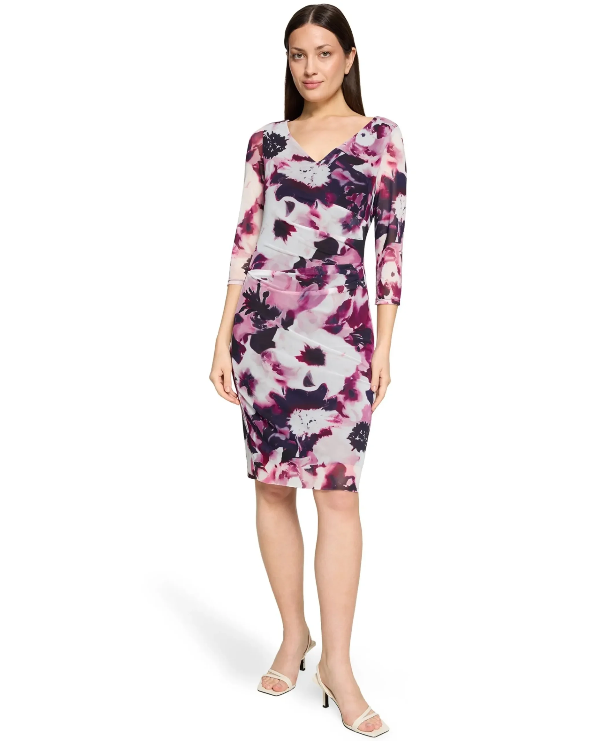 Dames jurk bordeaux