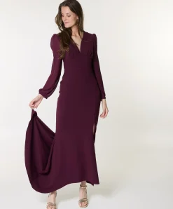 Dames jurk bordeaux