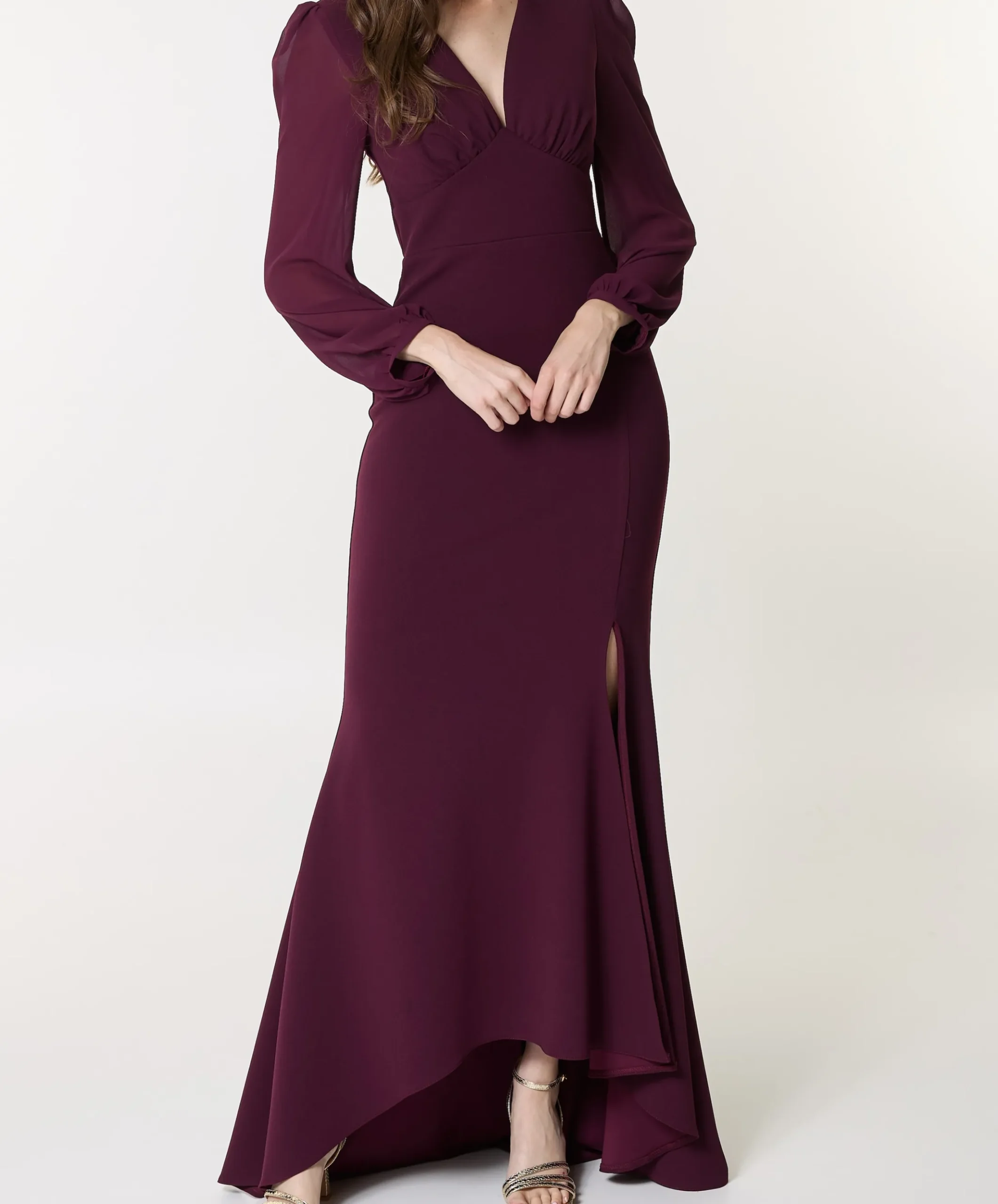 Dames jurk bordeaux