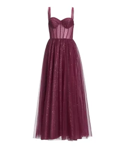 Dames jurk bordeaux
