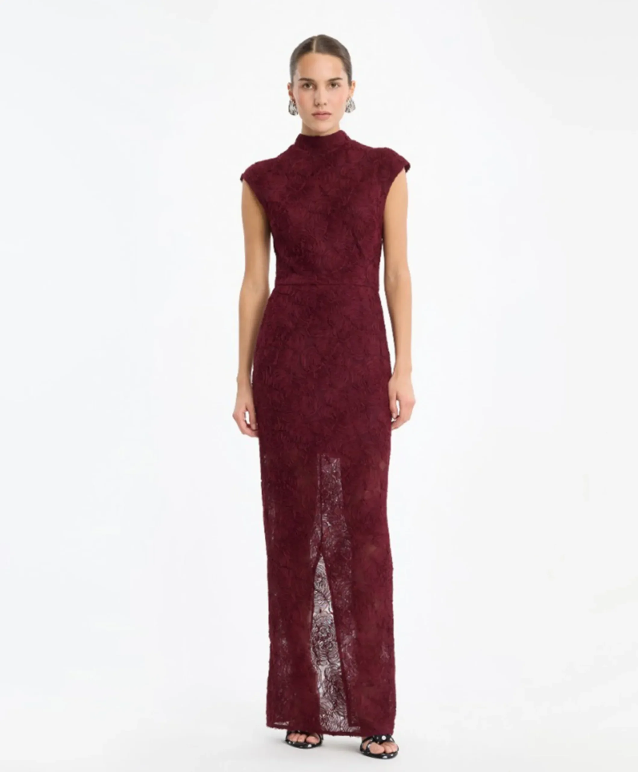 Dames jurk bordeaux