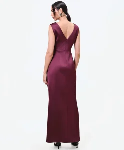 Dames jurk bordeaux