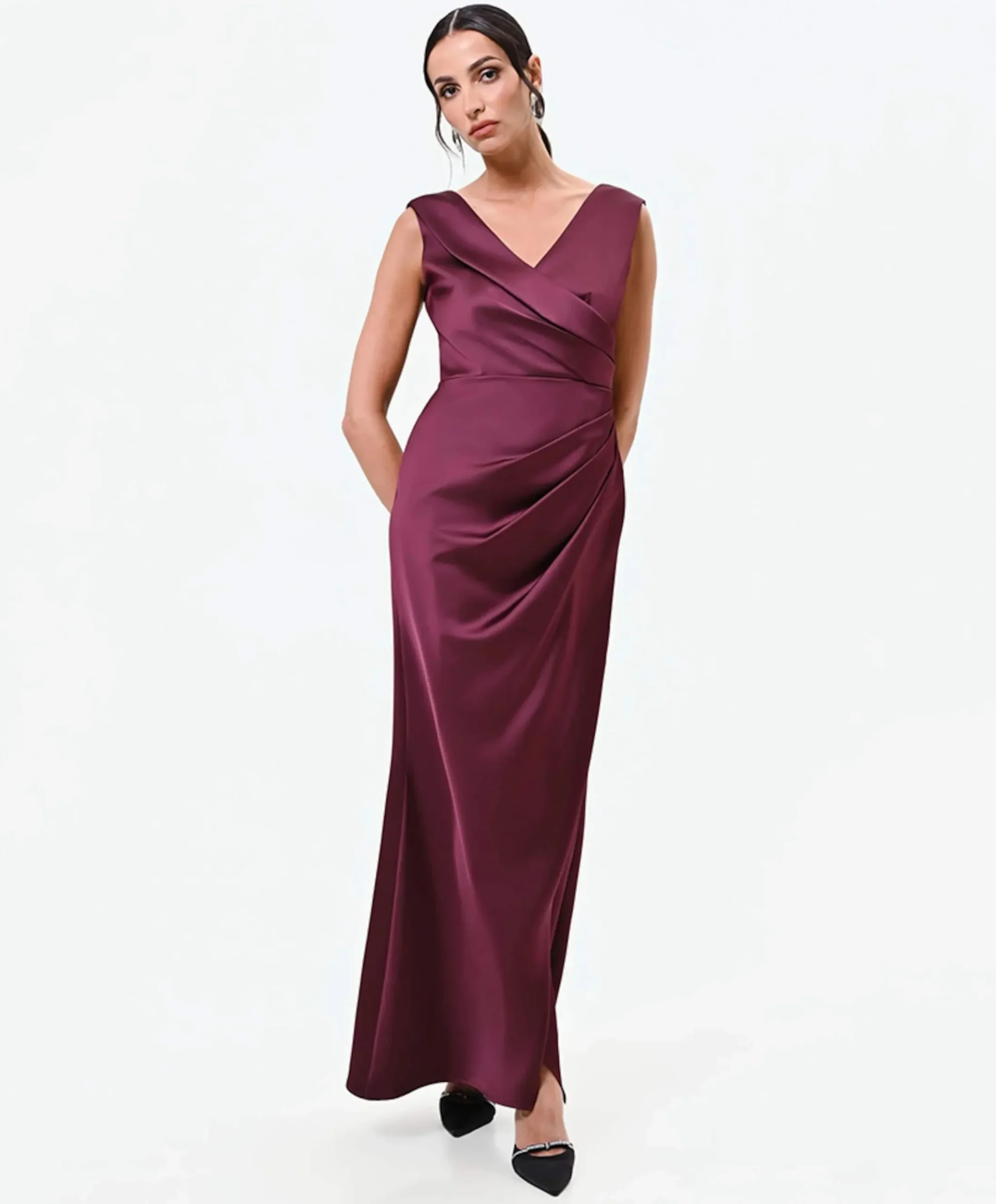 Dames jurk bordeaux