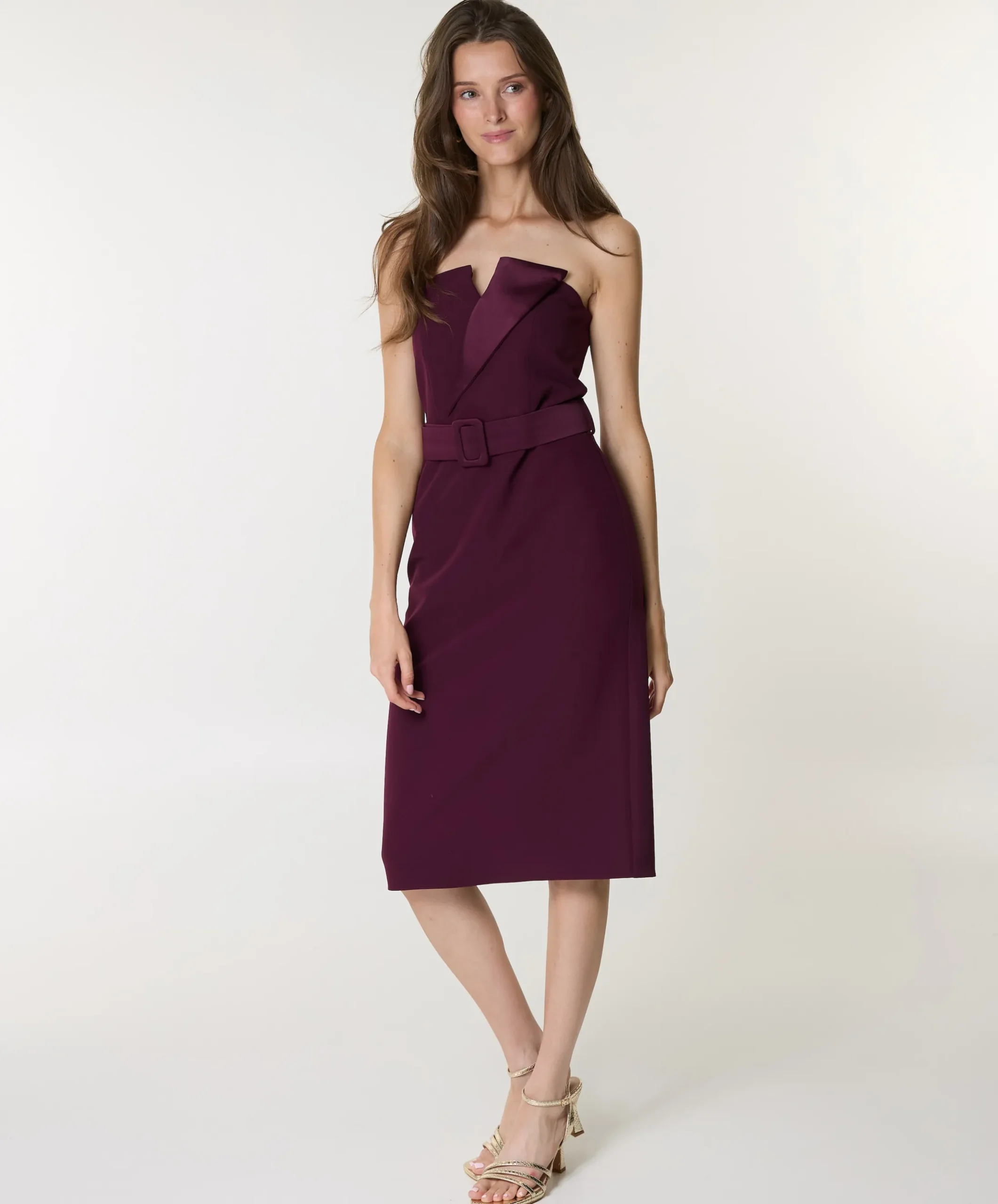 Dames jurk bordeaux