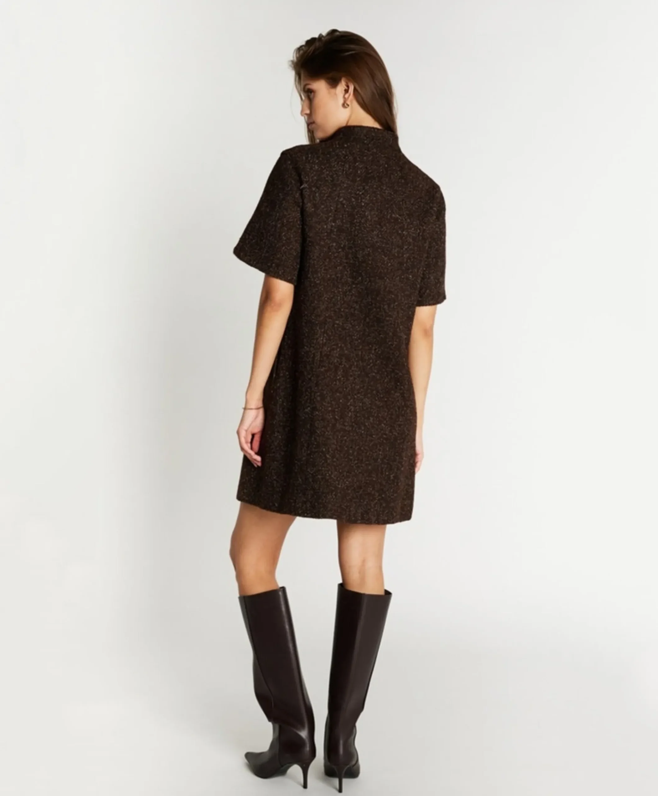 Dames jurk bruin