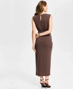 Dames jurk bruin