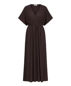 Dames jurk bruin - One size