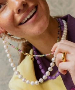 Dames ketting paars