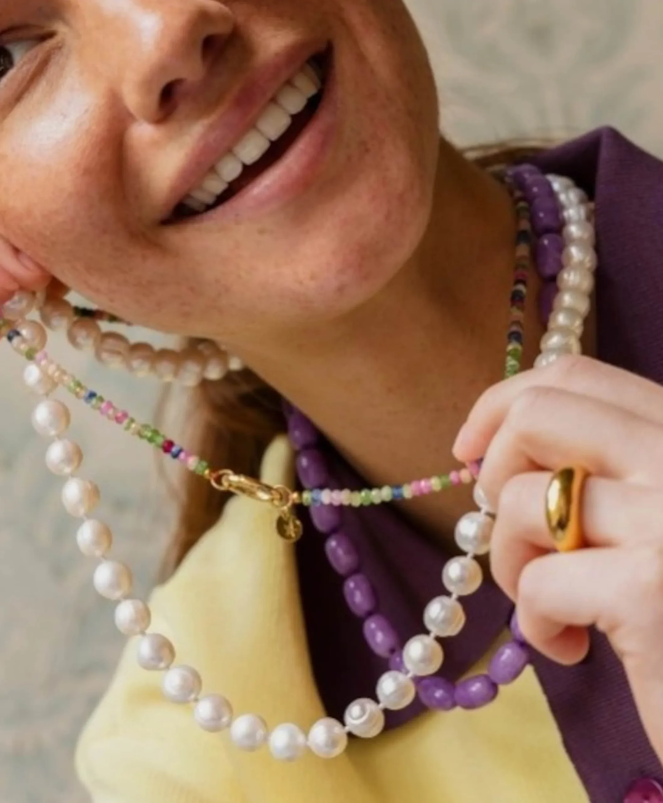 Dames ketting paars