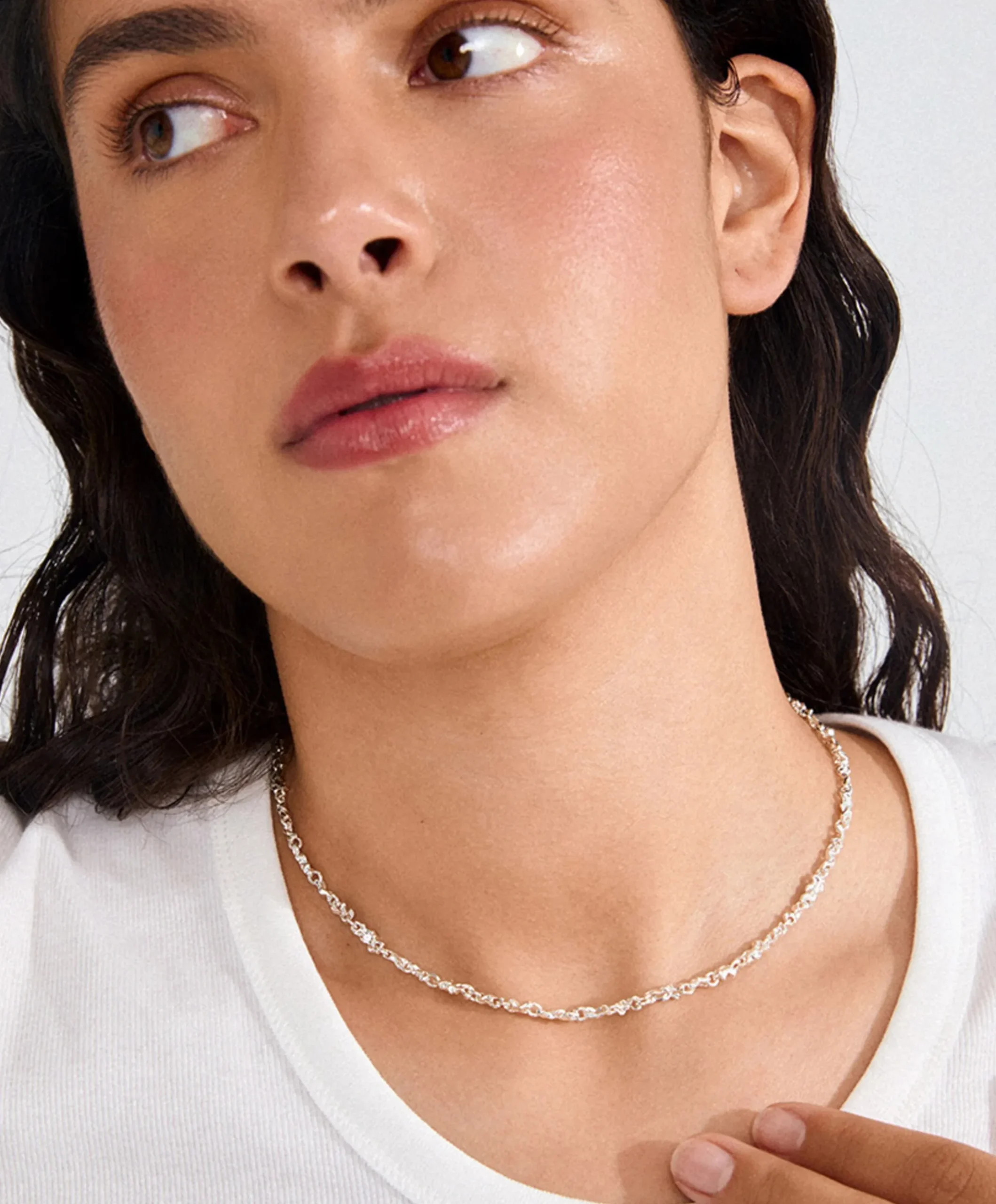 Dames ketting zilver