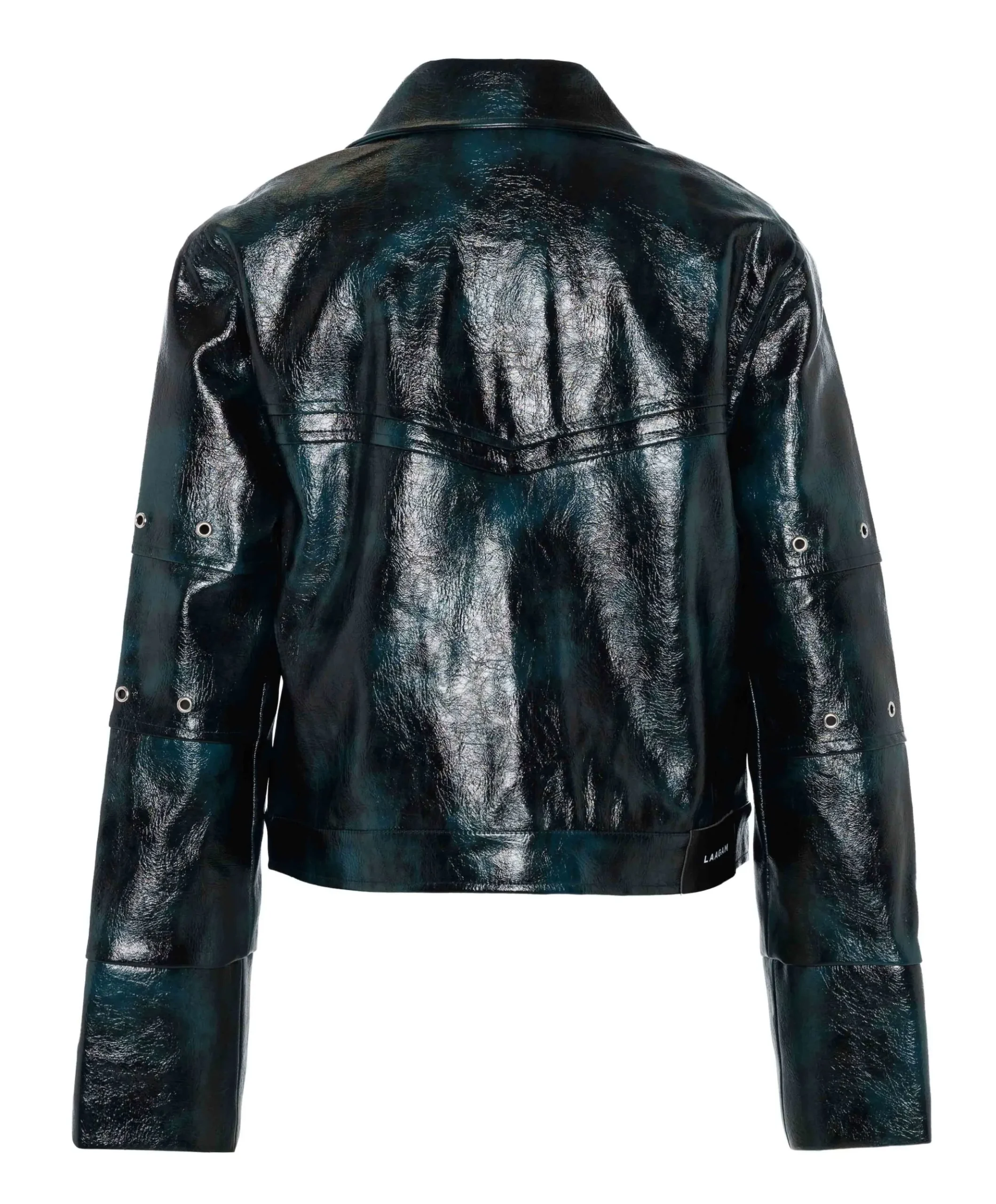 Dames leren jas groen