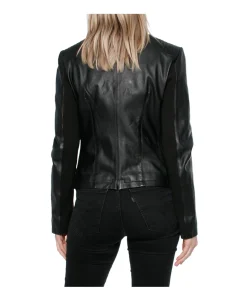 Dames leren jas zwart