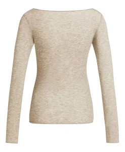 Dames longsleeve beige
