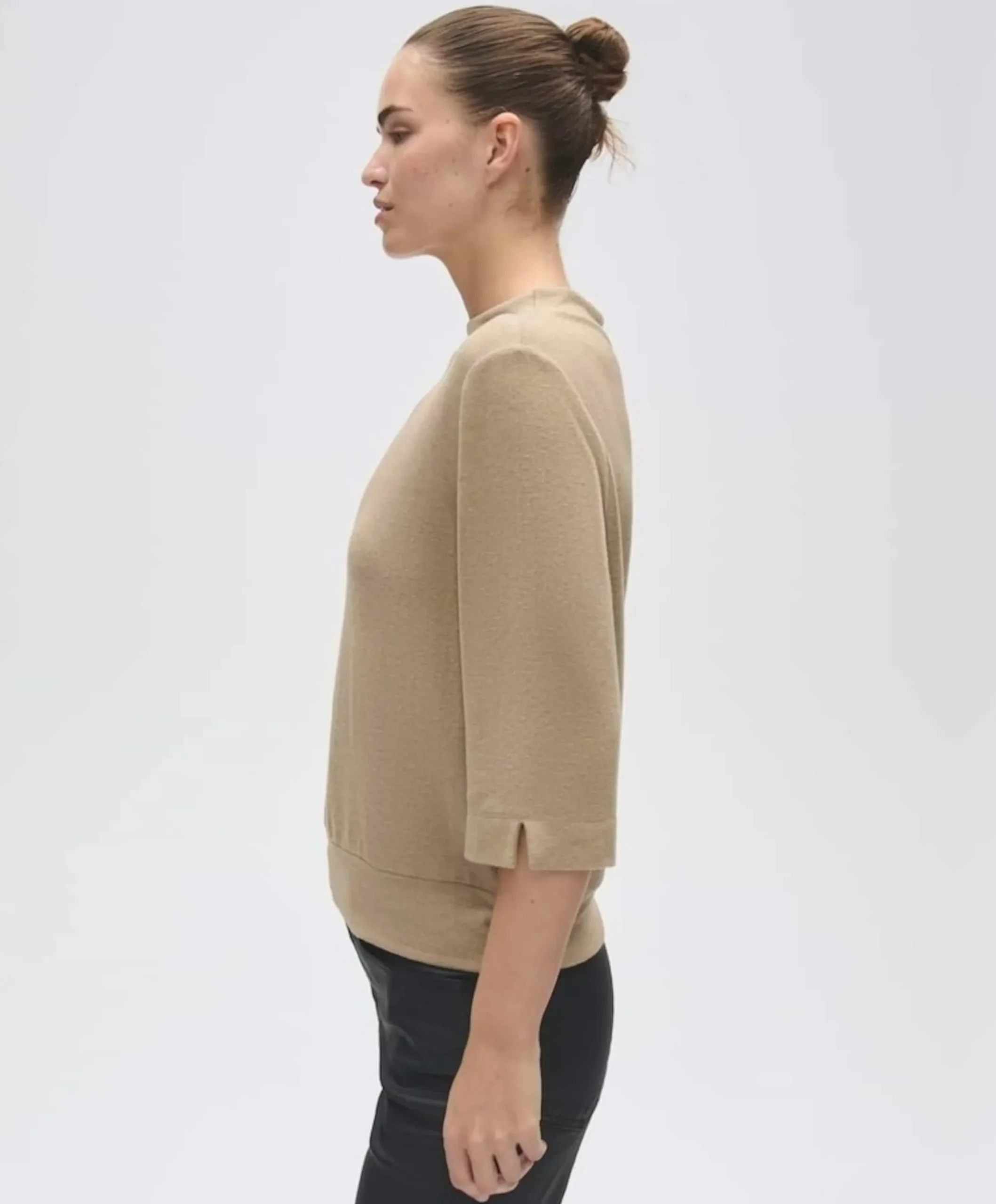 Dames longsleeve beige