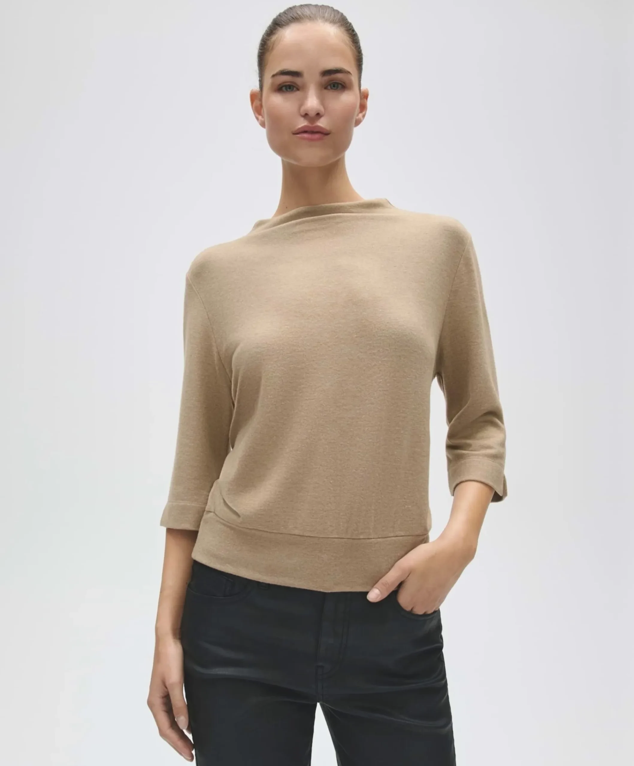 Dames longsleeve beige