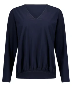 Dames longsleeve blauw