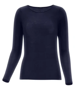 Dames longsleeve blauw