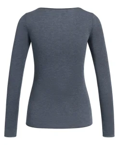 Dames longsleeve blauw