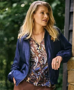 Dames longsleeve blauw