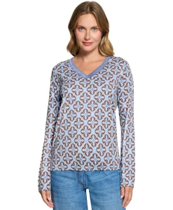 Dames longsleeve blauw