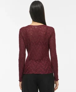 Dames longsleeve bordeaux