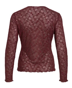 Dames longsleeve bordeaux