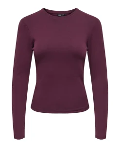 Dames longsleeve bordeaux