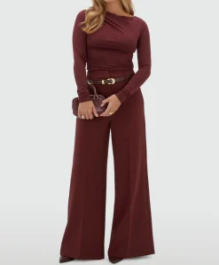 Dames longsleeve bordeaux