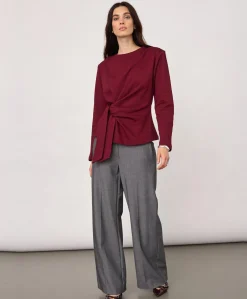 Dames longsleeve bordeaux