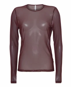 Dames longsleeve bordeaux