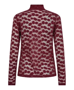 Dames longsleeve bordeaux