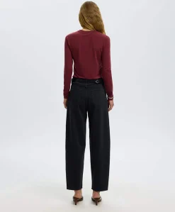 Dames longsleeve bordeaux