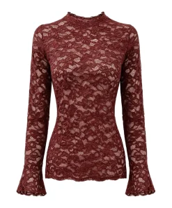 Dames longsleeve bordeaux