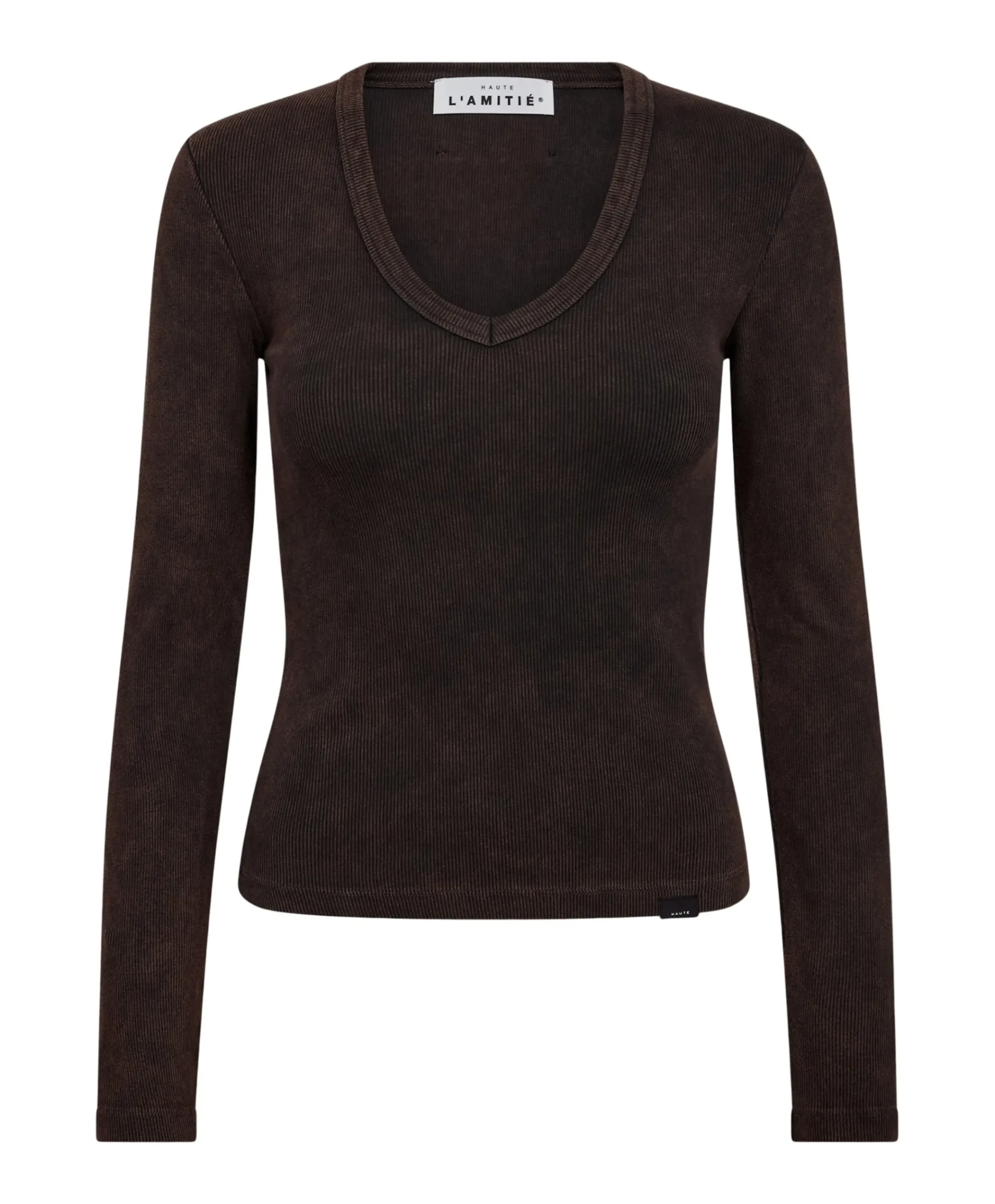 Dames longsleeve bruin