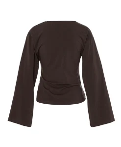 Dames longsleeve bruin