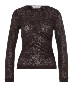 Dames longsleeve bruin