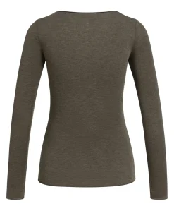 Dames longsleeve bruin