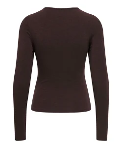 Dames longsleeve bruin