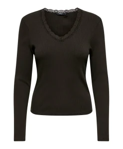 Dames longsleeve bruin
