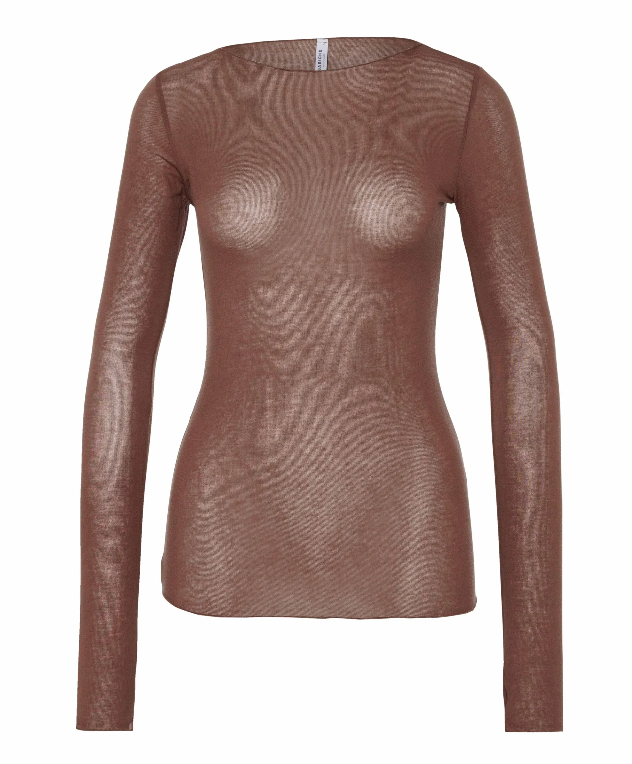 Dames longsleeve bruin