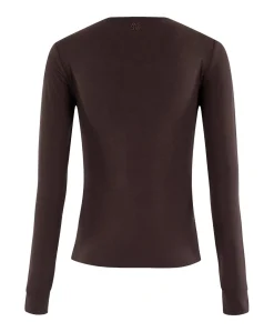 Dames longsleeve bruin