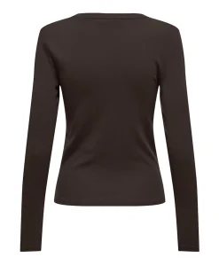 Dames longsleeve bruin