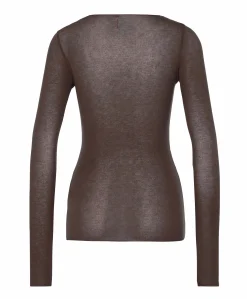 Dames longsleeve bruin