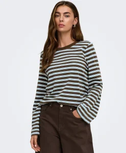 Dames longsleeve bruin