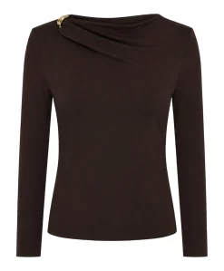 Dames longsleeve bruin