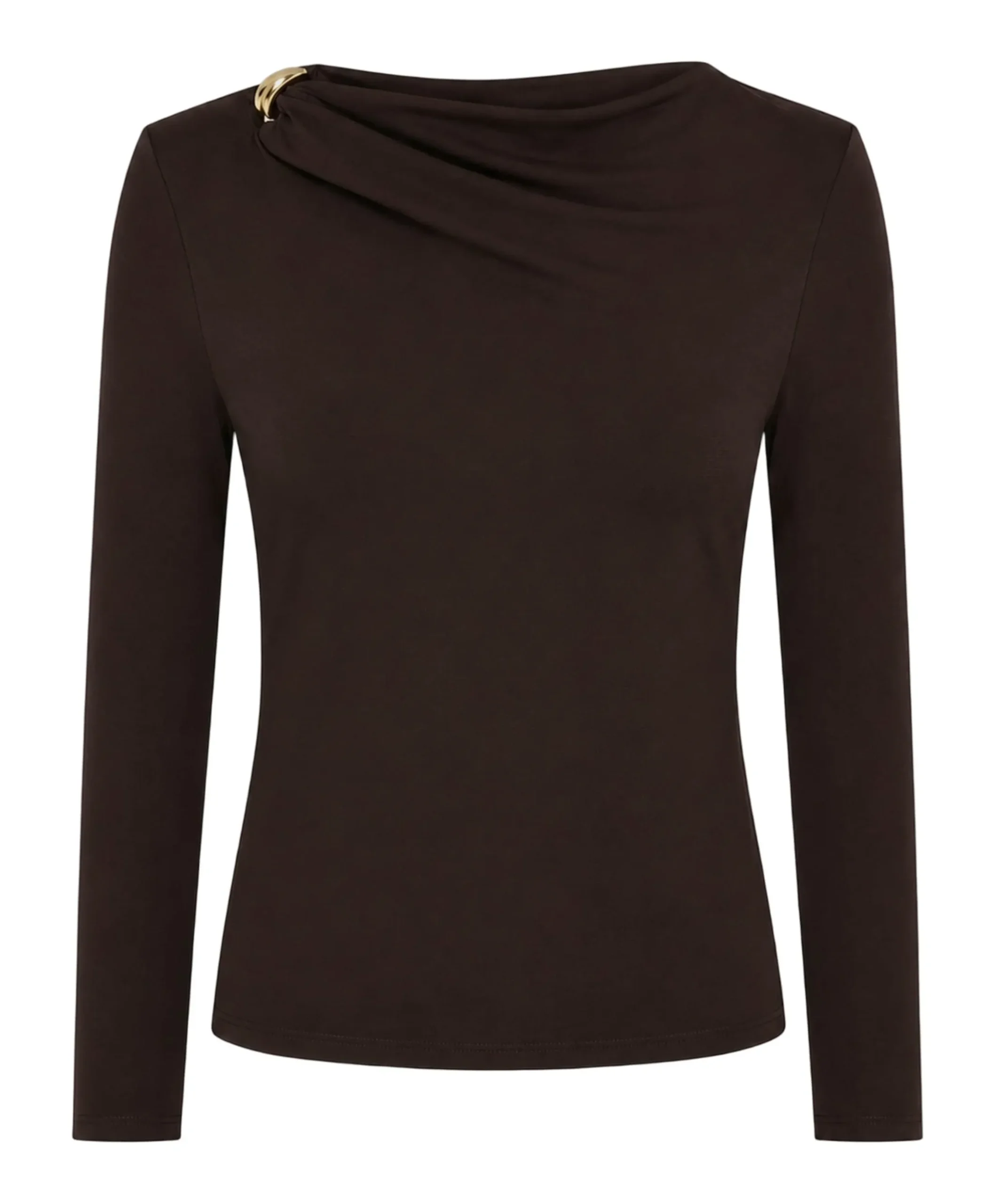 Dames longsleeve bruin