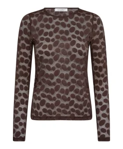 Dames longsleeve bruin